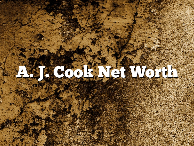 A. J. Cook Net Worth