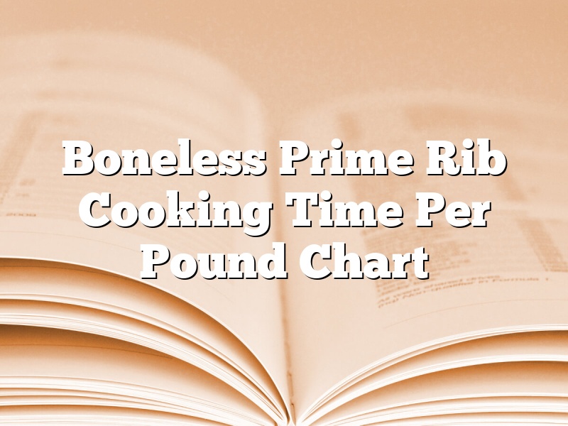 Boneless Prime Rib Cooking Time Per Pound Chart
