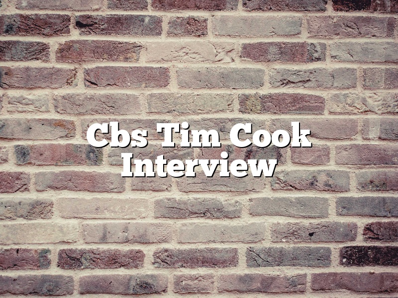 Cbs Tim Cook Interview