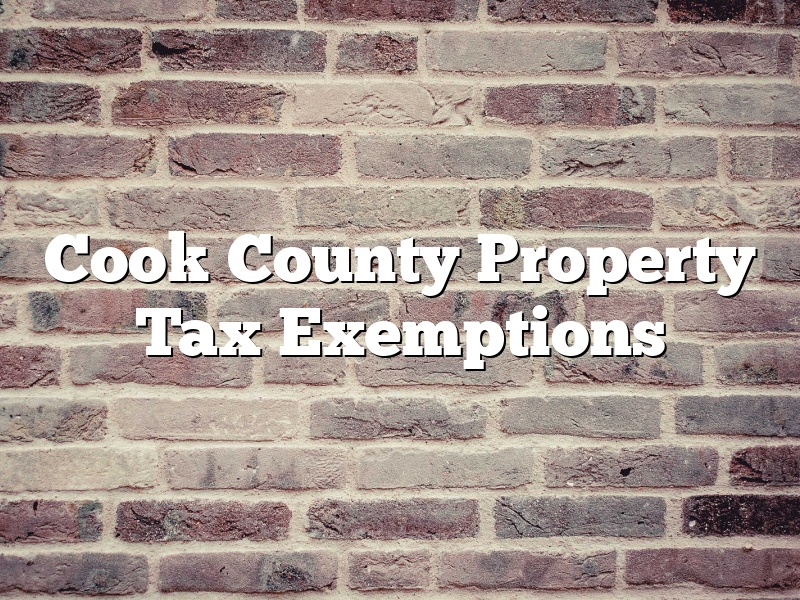 Cook County Property Tax Exemptions