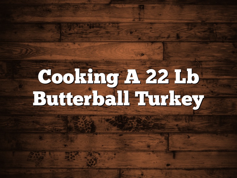 Cooking A 22 Lb Butterball Turkey