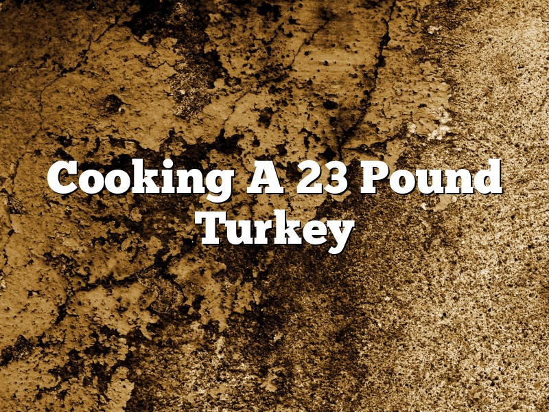 Cooking A 23 Pound Turkey