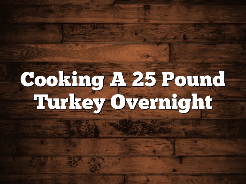 Cooking A 25 Pound Turkey Overnight