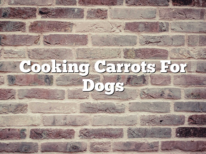 Cooking Carrots For Dogs
