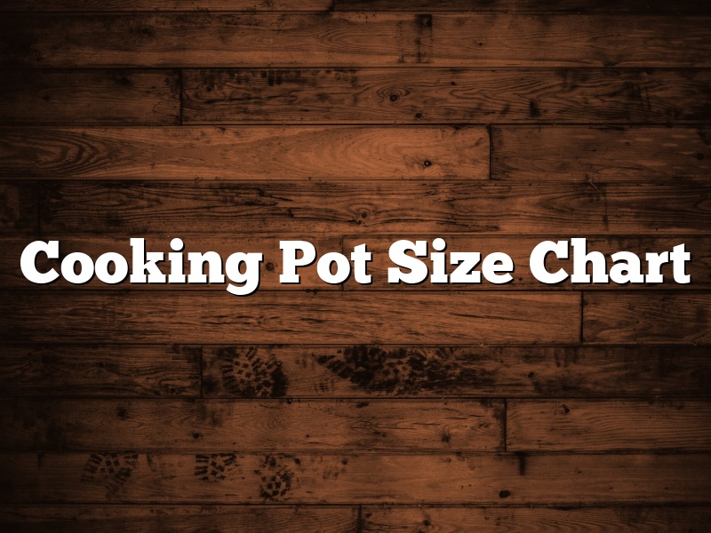 Cooking Pot Size Chart