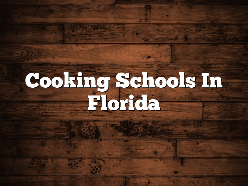 Cooking Schools In Florida