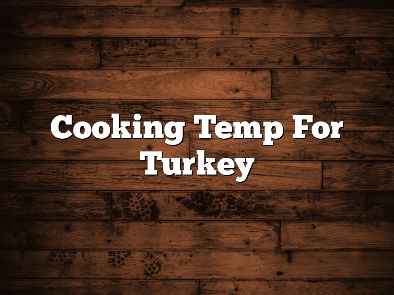 Cooking Temp For Turkey