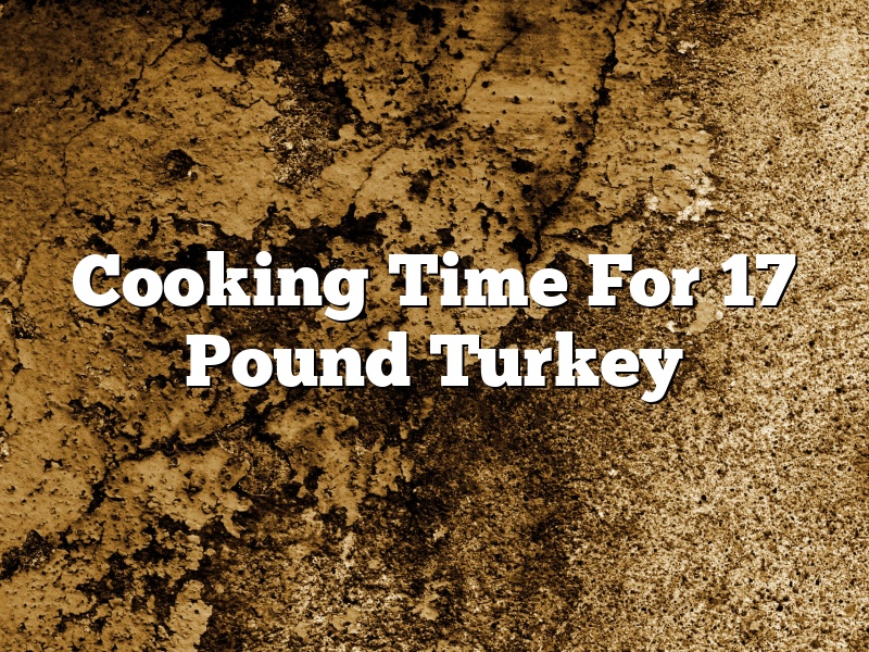Cooking Time For 17 Pound Turkey