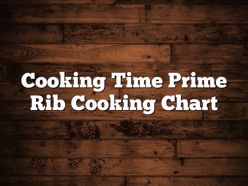 Cooking Time Prime Rib Cooking Chart