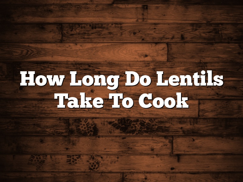 How Long Do Lentils Take To Cook