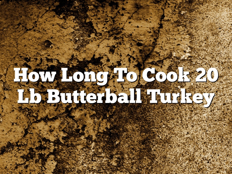 How Long To Cook 20 Lb Butterball Turkey
