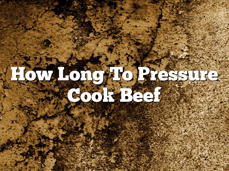 How Long To Pressure Cook Beef