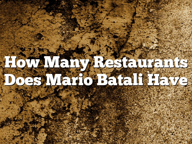 How Many Restaurants Does Mario Batali Have