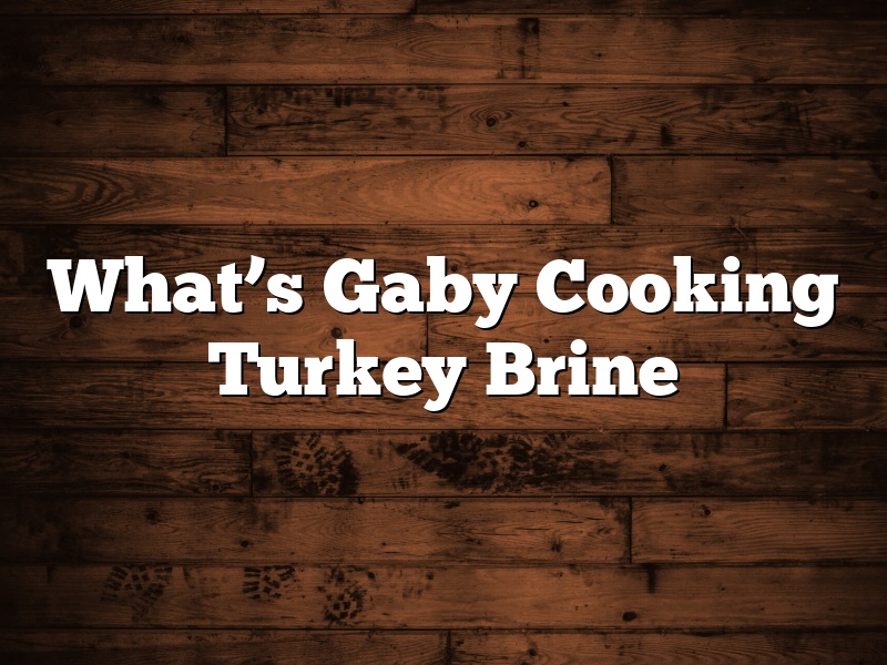 What’s Gaby Cooking Turkey Brine