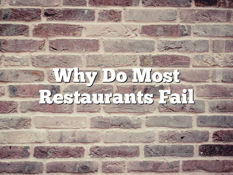 Why Do Most Restaurants Fail