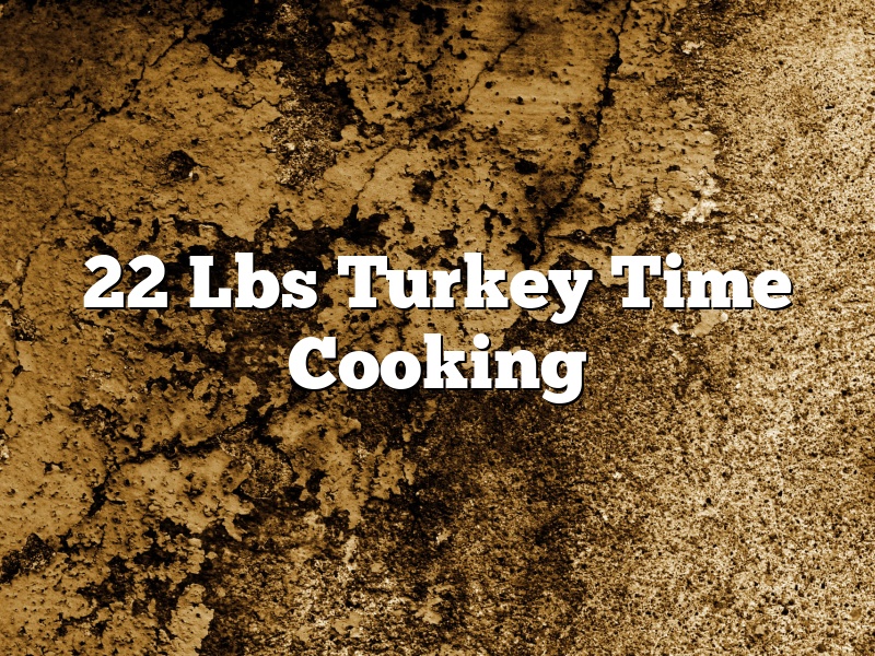 22 Lbs Turkey Time Cooking