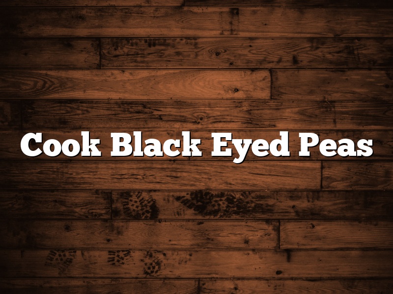 Cook Black Eyed Peas