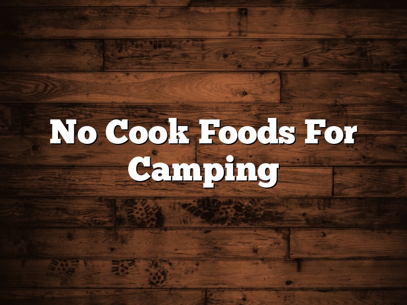 No Cook Foods For Camping