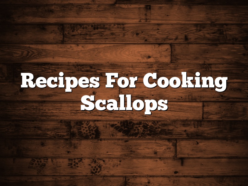 Recipes For Cooking Scallops
